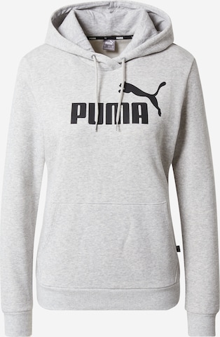 PUMA Athletic Sweatshirt 'ESSENTIAL Logo Hoodie' in Grey: front