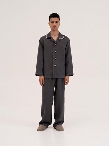 AmourLinen Pajamas long 'Harry' in Grey