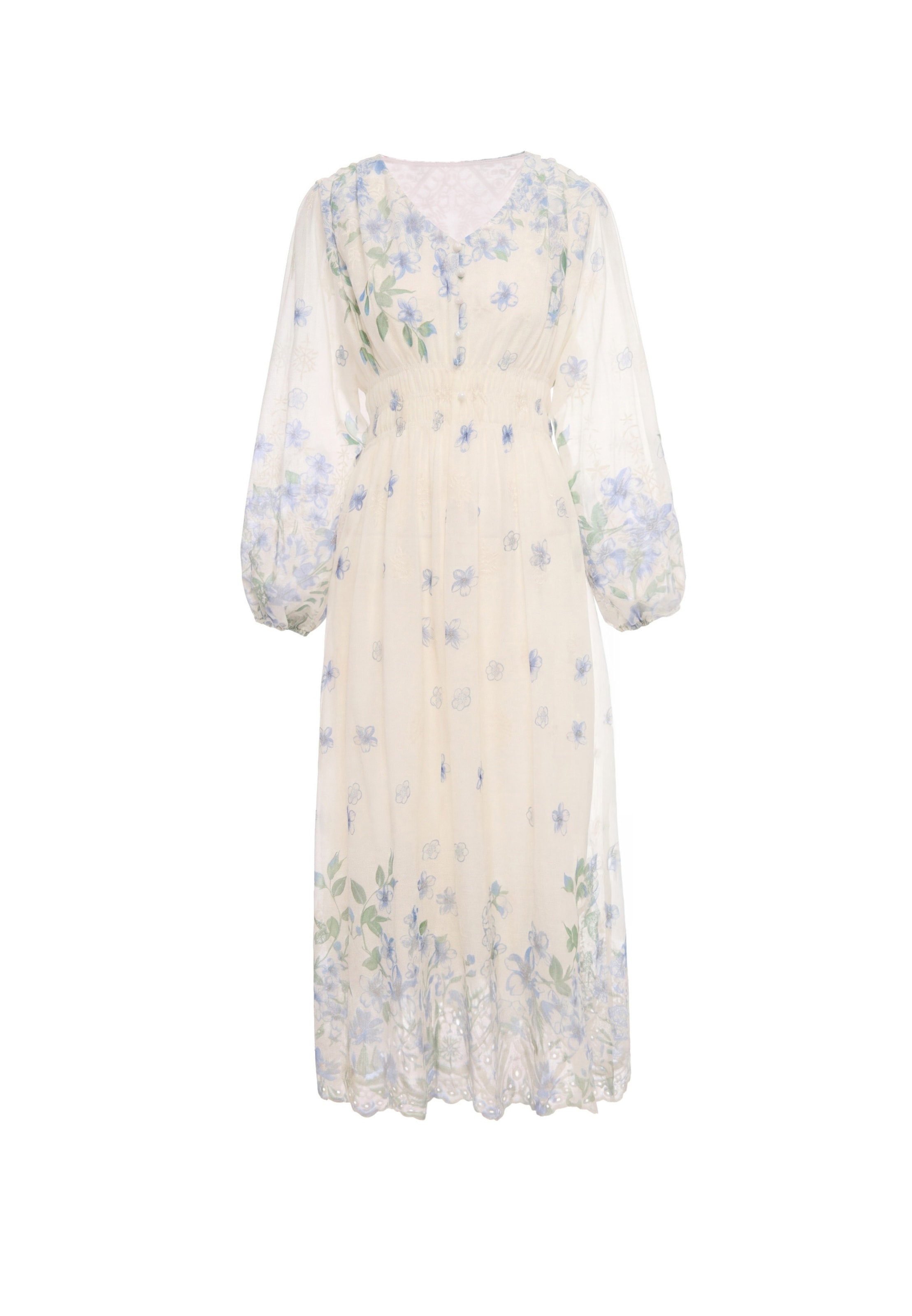 Usha - Vestido en beige: frente