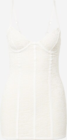 Nasty Gal Negligee in White: front