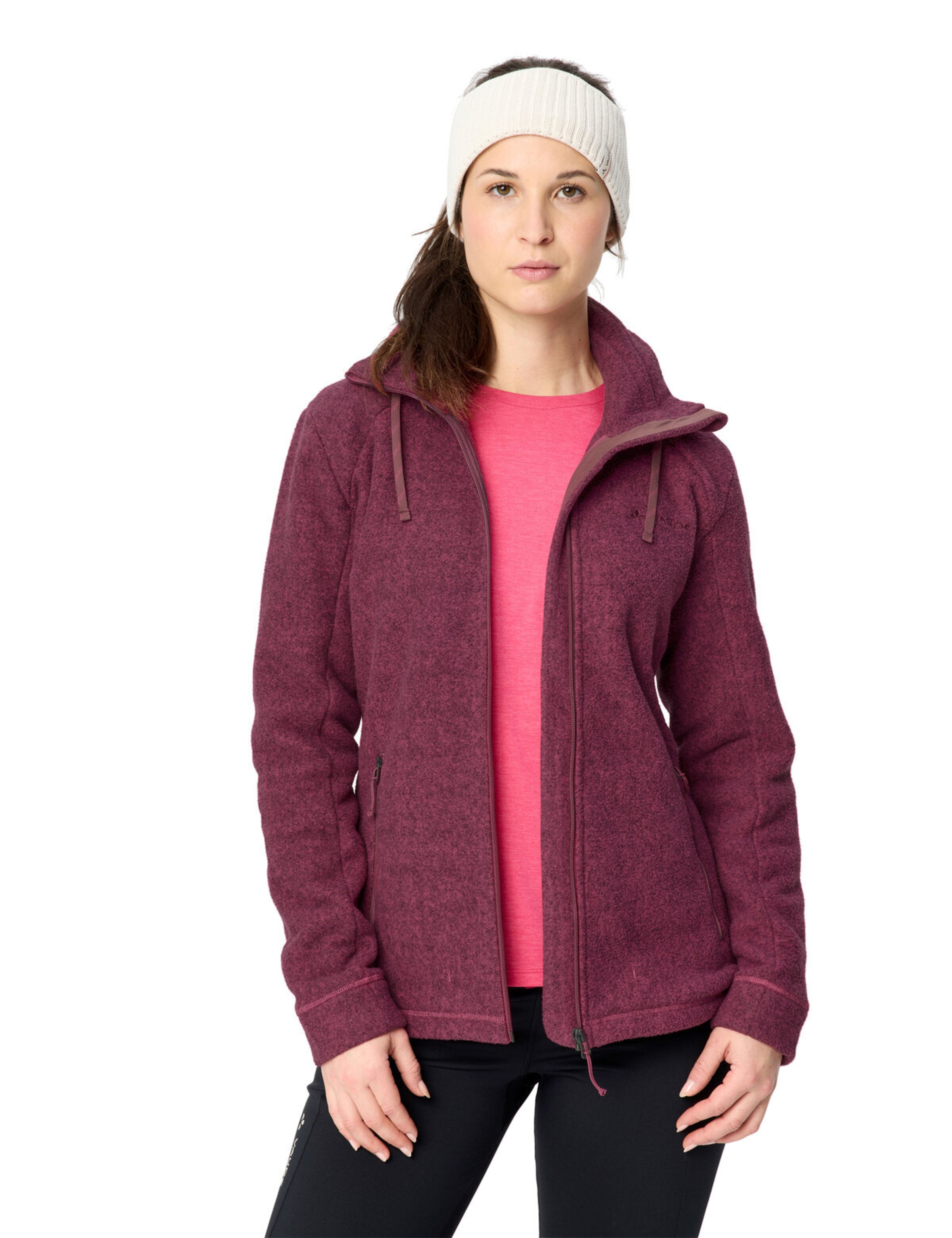VAUDE Athletic fleece jacket 'Skomer' in Pink