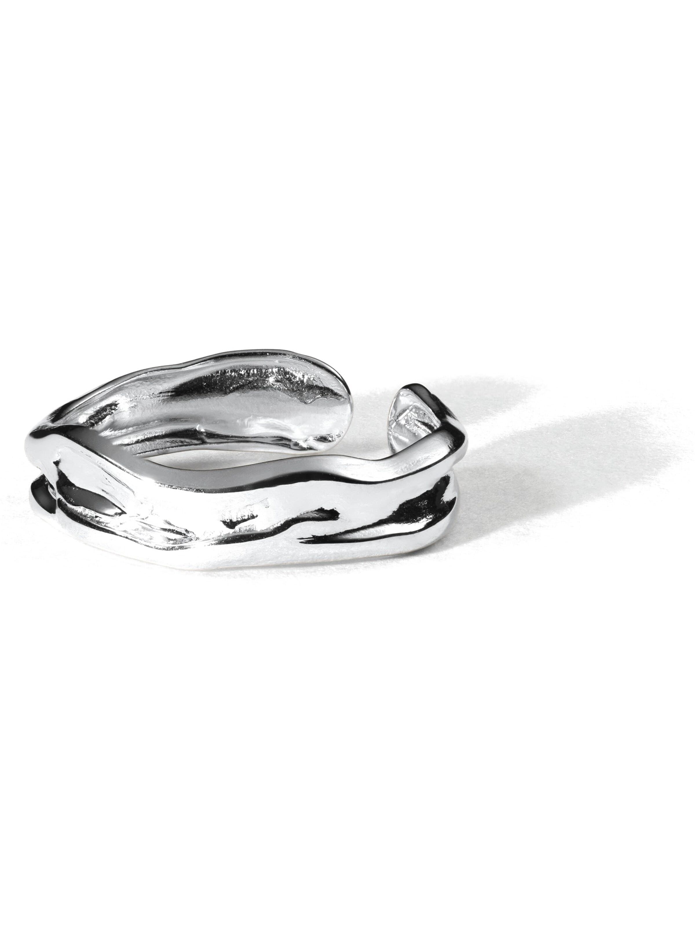 hiBALI Foot Jewelry 'Bold Raw' in Silver: front