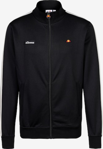 ELLESSE Zip-Up Hoodie in Black: front