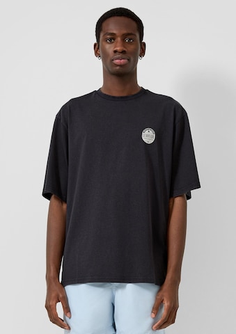 T-Shirt QS en noir : devant