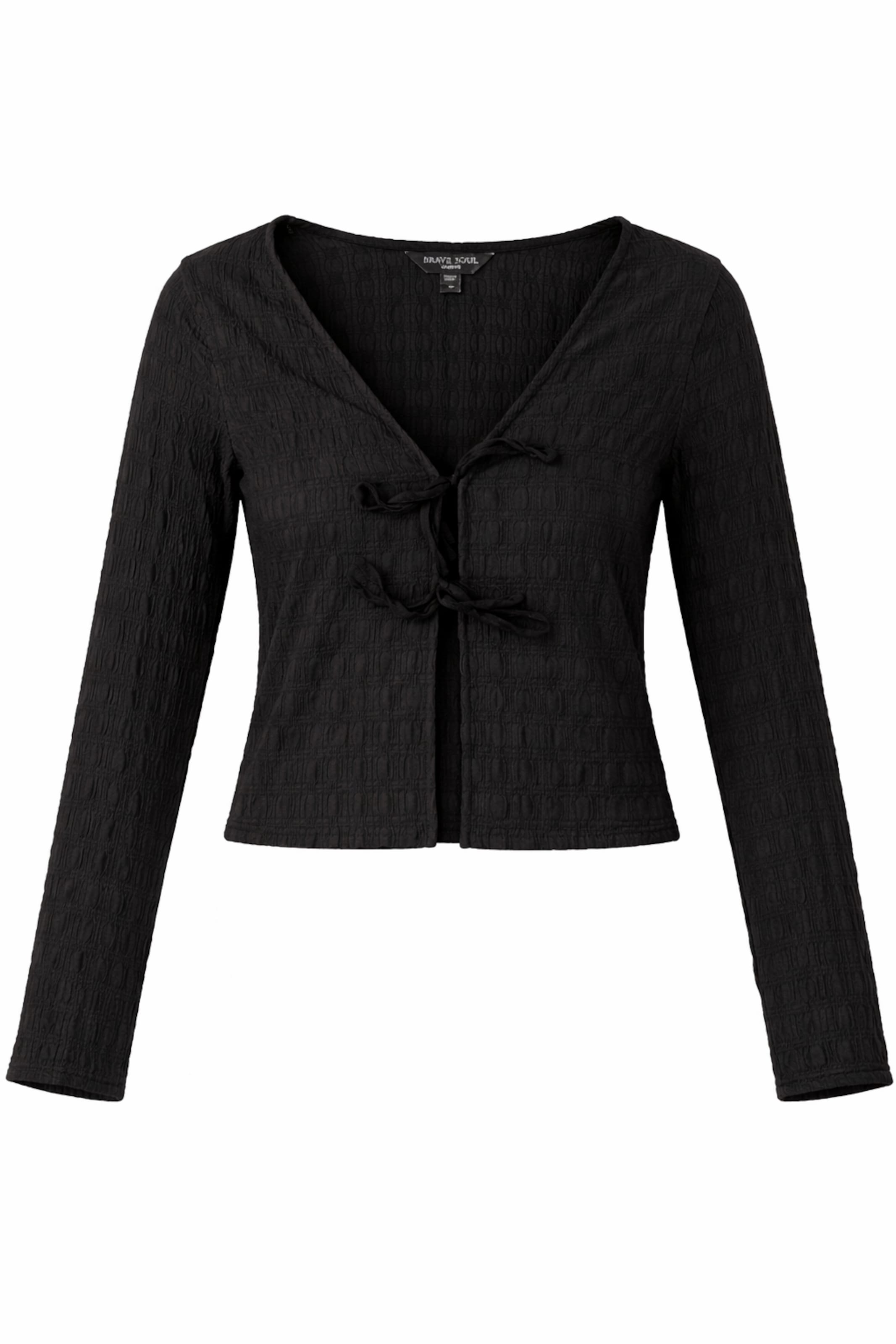 BRAVE SOUL Blouse in Zwart: voorkant