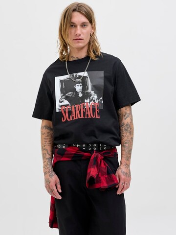 JACK & JONES Shirt 'JJScarface' in Black: front