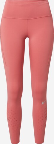 NIKE Workout Pants 'Epic Luxe' in Pink: front