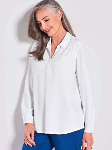 Goldner Bluse in Weiß