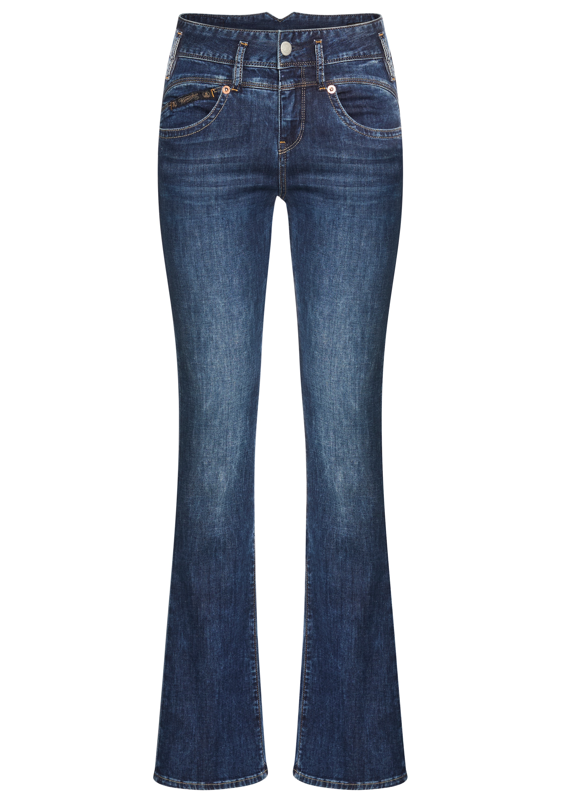 Herrlicher Flared Jeans in Blau: Vorderseite
