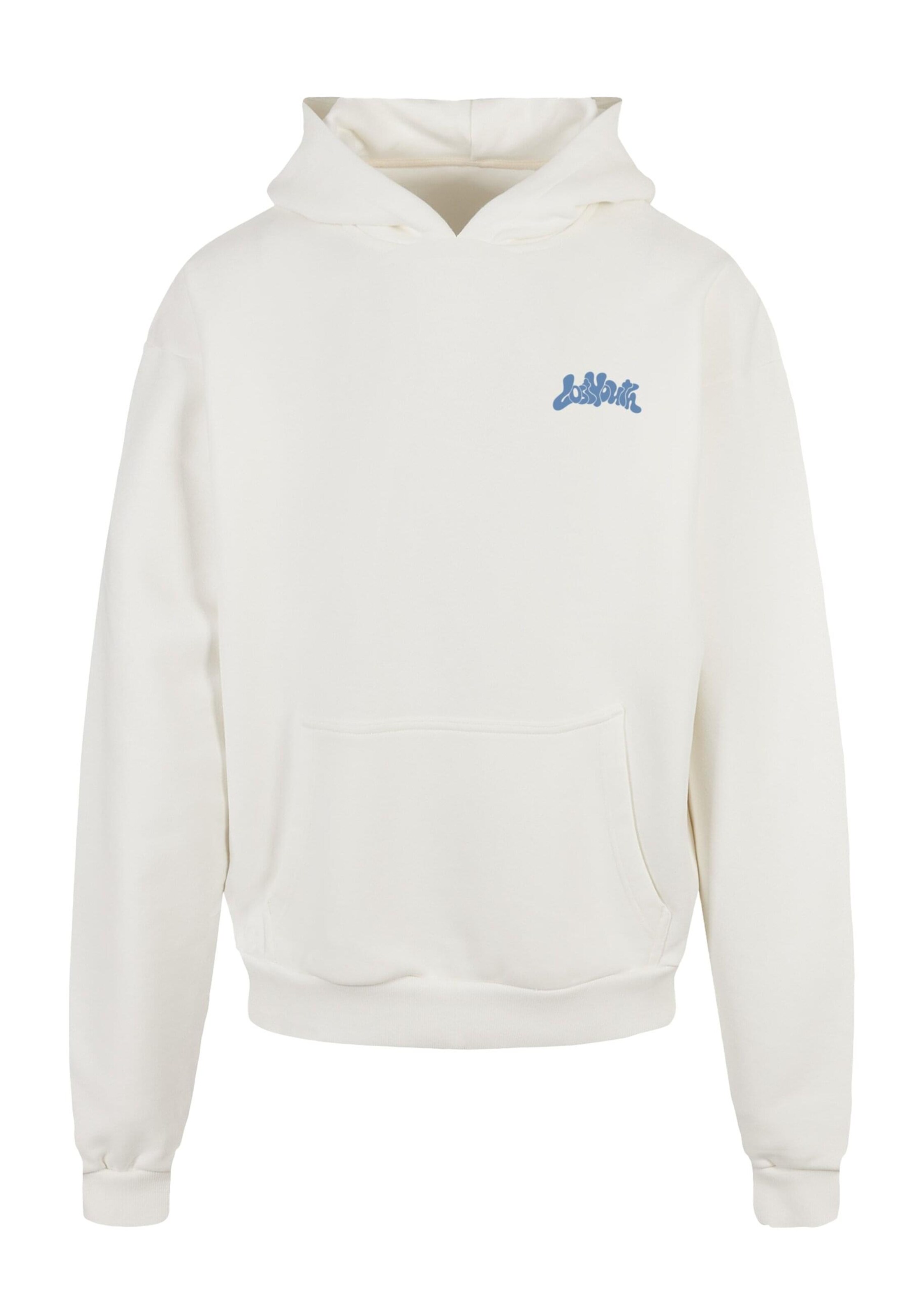 Lost Youth Sweatshirt 'Rocket Dreams' in Wit: voorkant