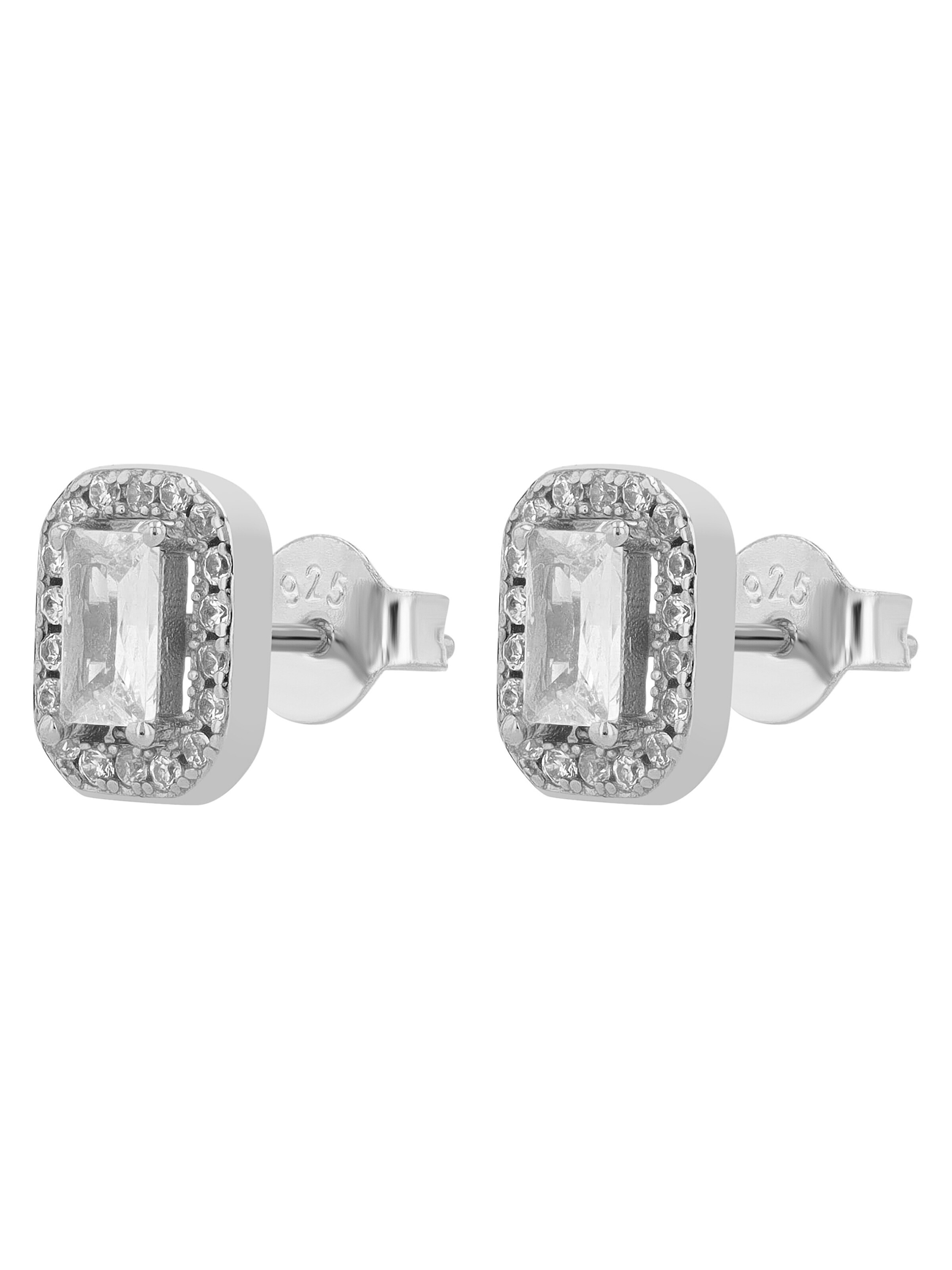 Akzent Earrings '"Zoee" aus 925 Sterlingsilber, rhodiniert, langlebig' in Silver