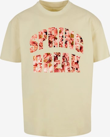 Merchcode Shirt 'Spring Break' in Geel: voorkant