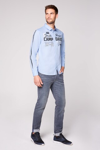 CAMP DAVID Regular Fit Hemd in Blau