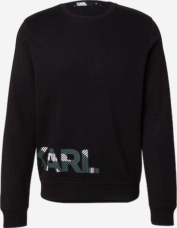 juoda Karl Lagerfeld Megztinis be užsegimo: priekis