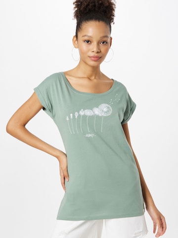 Iriedaily T-shirt 'Evolution' i grön: framsida