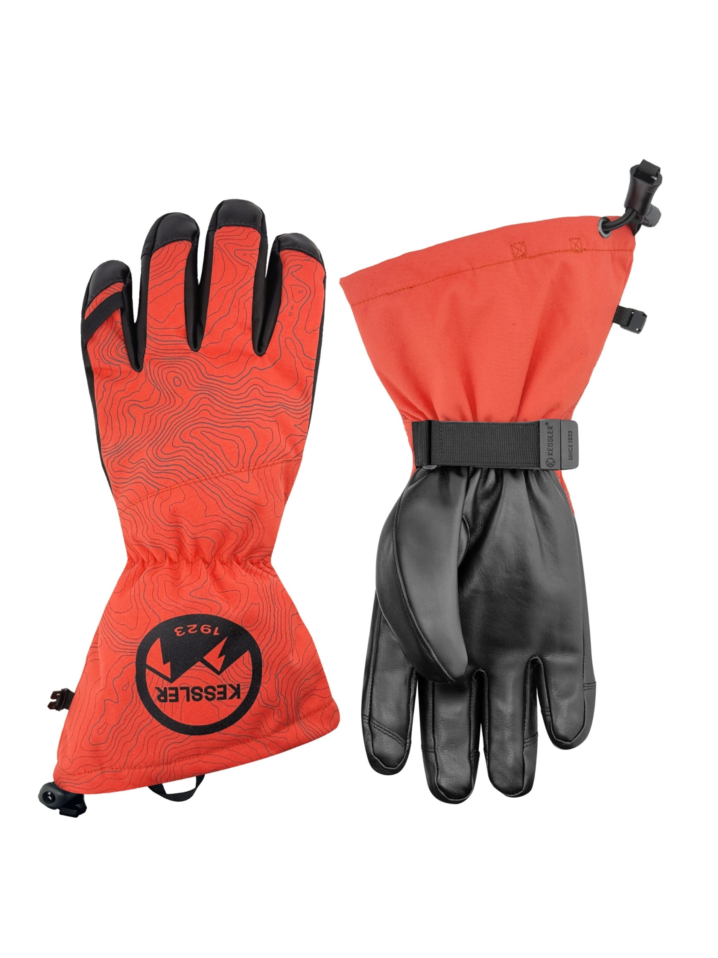 KESSLER Full Finger Gloves in Red: front