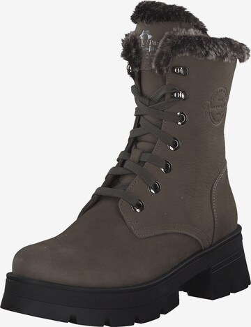 PANAMA JACK Lace-Up Ankle Boots 'Clare B' in Grey: front