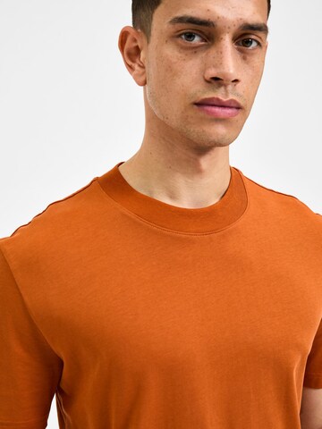 SELECTED HOMME - Camisa 'Colman' em laranja