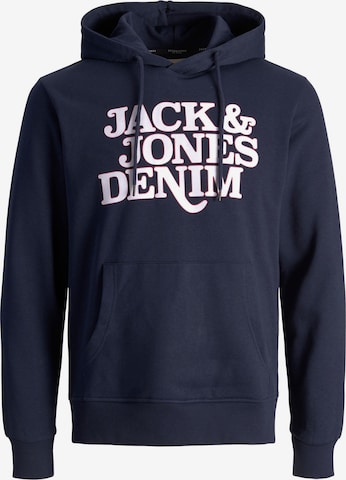 JACK & JONES Mikina 'Rack' – modrá: přední strana