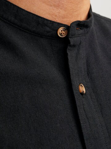 JACK & JONES Comfort fit Button Up Shirt 'Summer Band' in Black