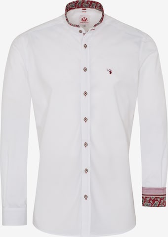 SPIETH & WENSKY Traditional Button Up Shirt 'Silas' in White: front