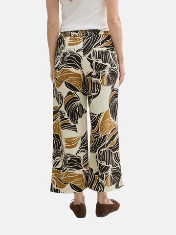 TOM TAILOR Wide leg Broek in Beige