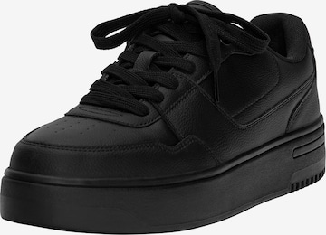 Baskets basses Pull&Bear en noir : devant