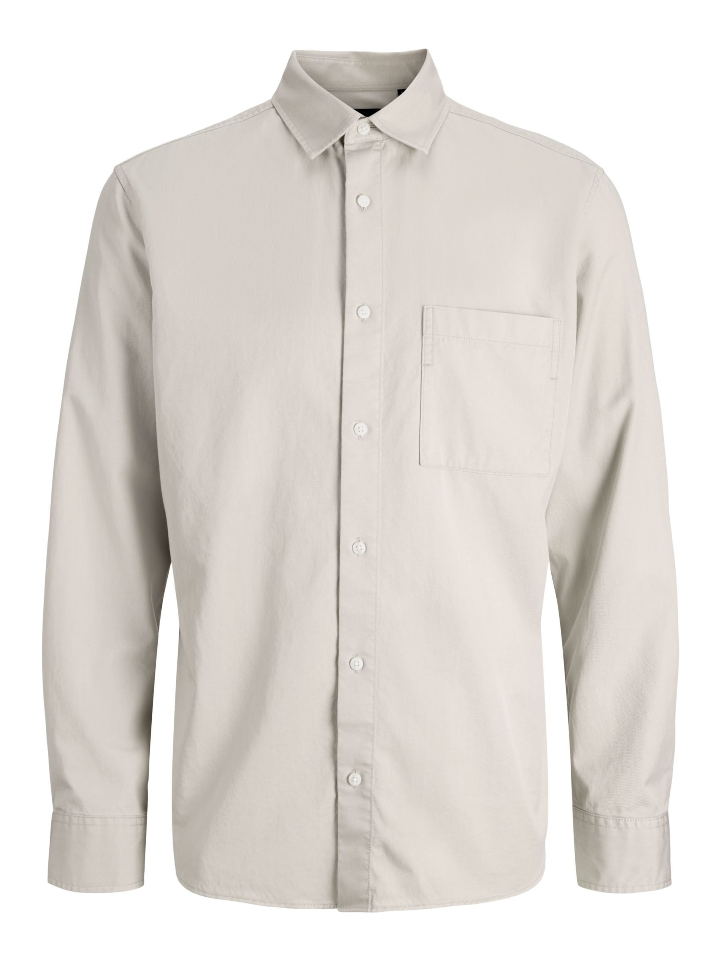 JACK & JONES Regular fit Button Up Shirt in Grey: front