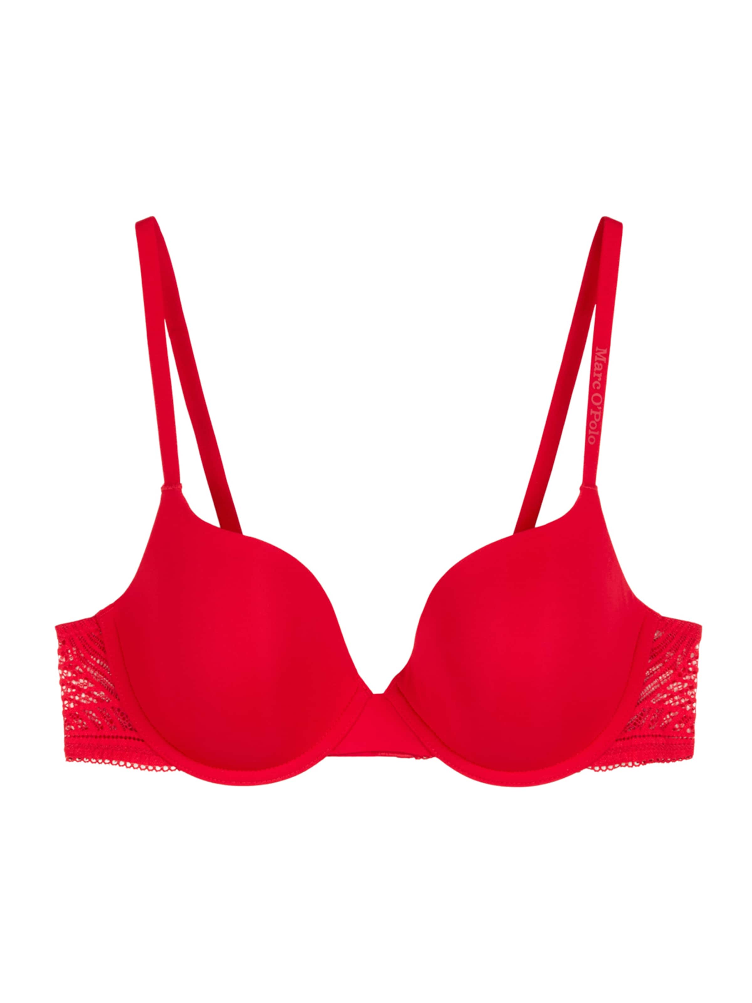 Marc O'Polo T-Shirt T-Shirt-BH ' Timeless Lace ' in Rot: Vorderseite