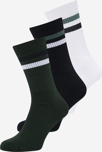 BJÖRN BORG Socken in nachtblau / dunkelblau / dunkelgrün / weiß, Produktansicht