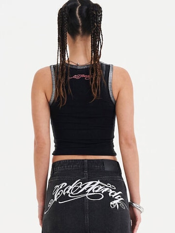 Ed Hardy Τοπ 'Ed Nyc Skull Tour' σε μαύρο