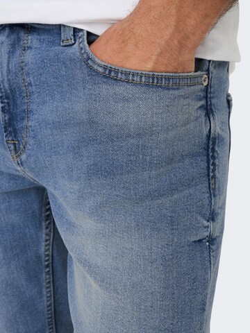 Coupe slim Jean 'Loom' Only & Sons en bleu