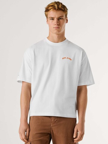 Maglietta 'Gideon' di Pepe Jeans in bianco: frontale