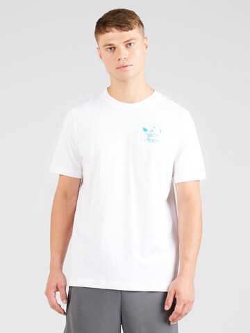 Tricou 'Graphics Cloudy Trefoil' de la ADIDAS ORIGINALS pe alb: față