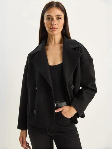 Bianco Lucci Mantel in Schwarz