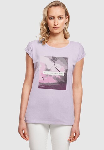 T-shirt 'Summer - Every summer has a story' Merchcode en violet : devant