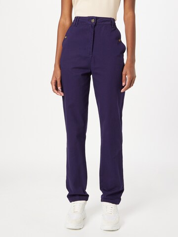 Regular Pantalon chino Oasis en bleu : devant