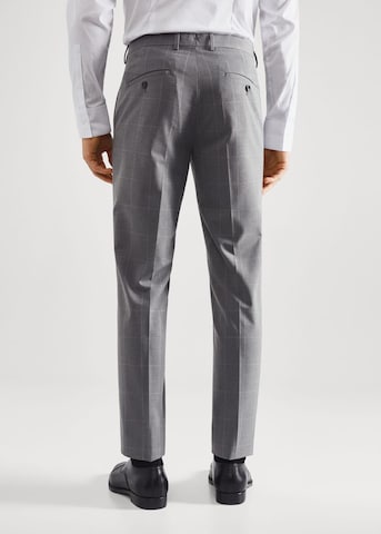 MANGO MAN Regular Pleated Pants 'Paulo' in Grey