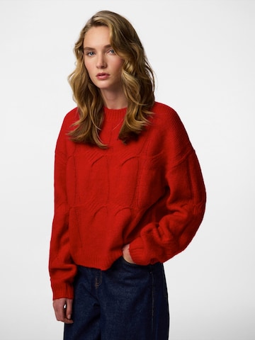 PIECES Sweater 'PCJenna' in Red: front