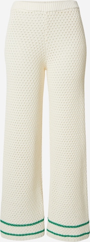 EDITED Wide Leg Housut 'Kara' värissä beige: etupuoli