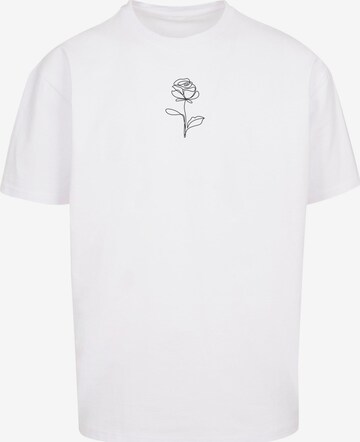 Maglietta 'Rose' di Merchcode in bianco: frontale