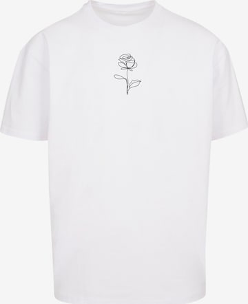 Merchcode T-Shirt 'Rose' in Weiß: predná strana