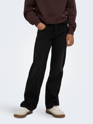 ONLY GIRLS Wide leg Jeans 'KOGJUICY-WAUW' i svart: framsida