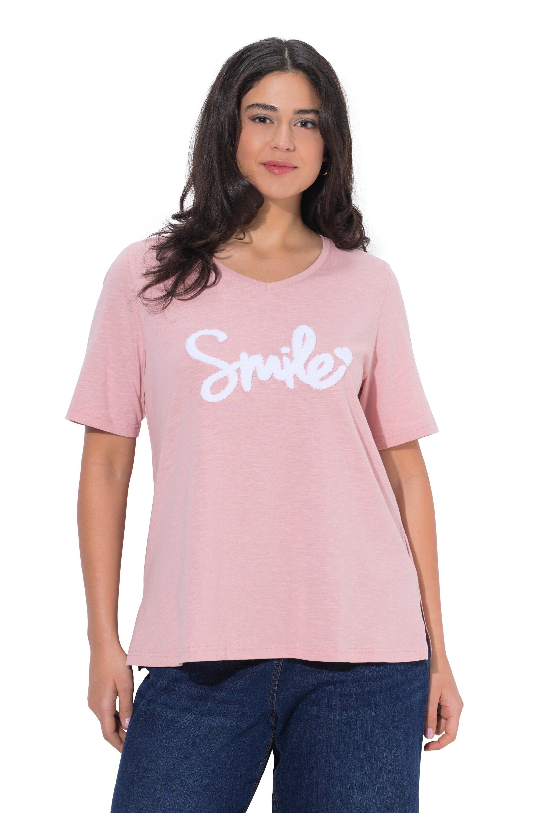 Ulla Popken Shirt in Roze: voorkant