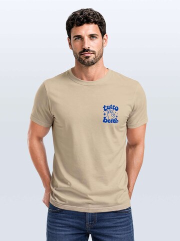Neverless Shirt 'Tutto Bene' in Beige