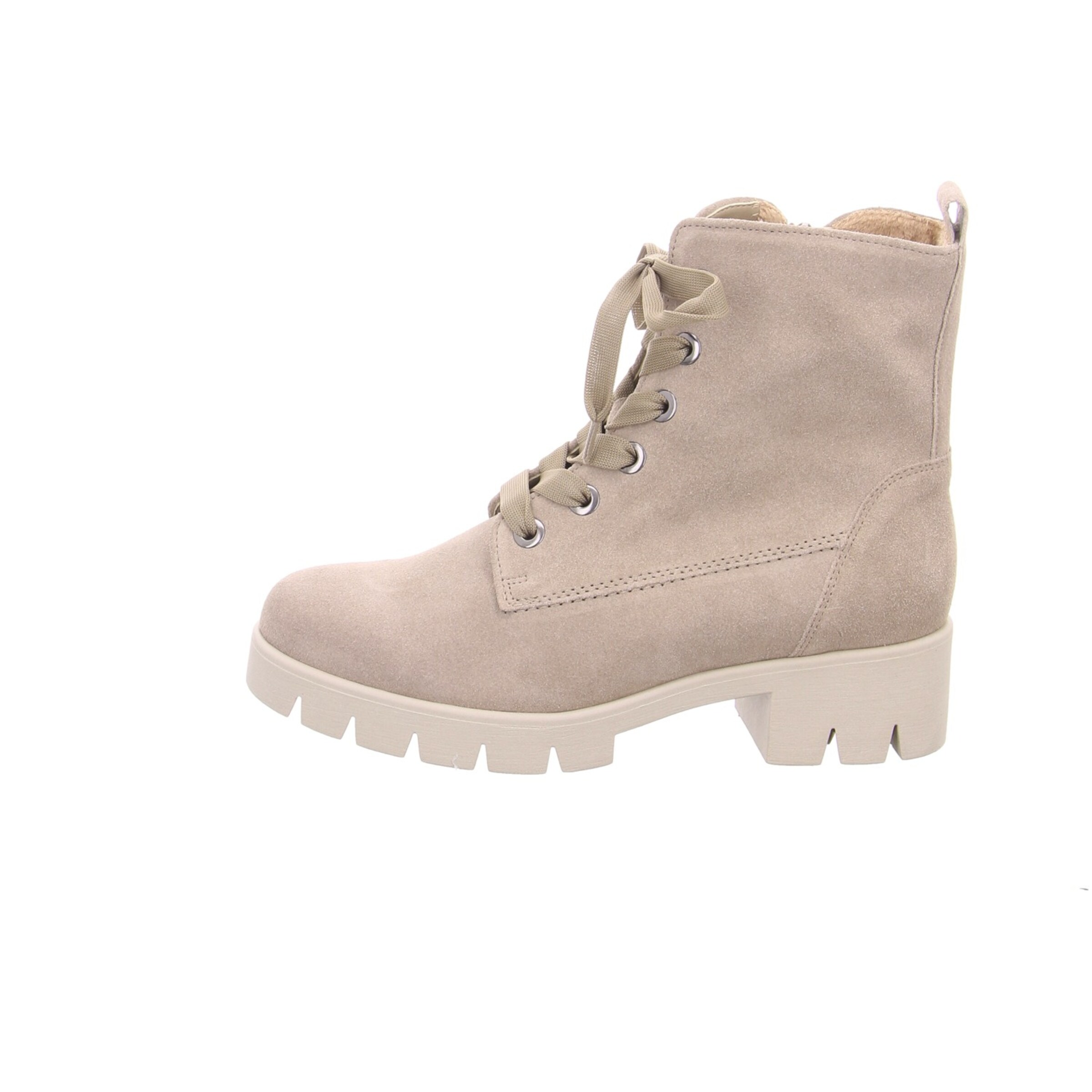 GABOR Lace-up bootie in Beige