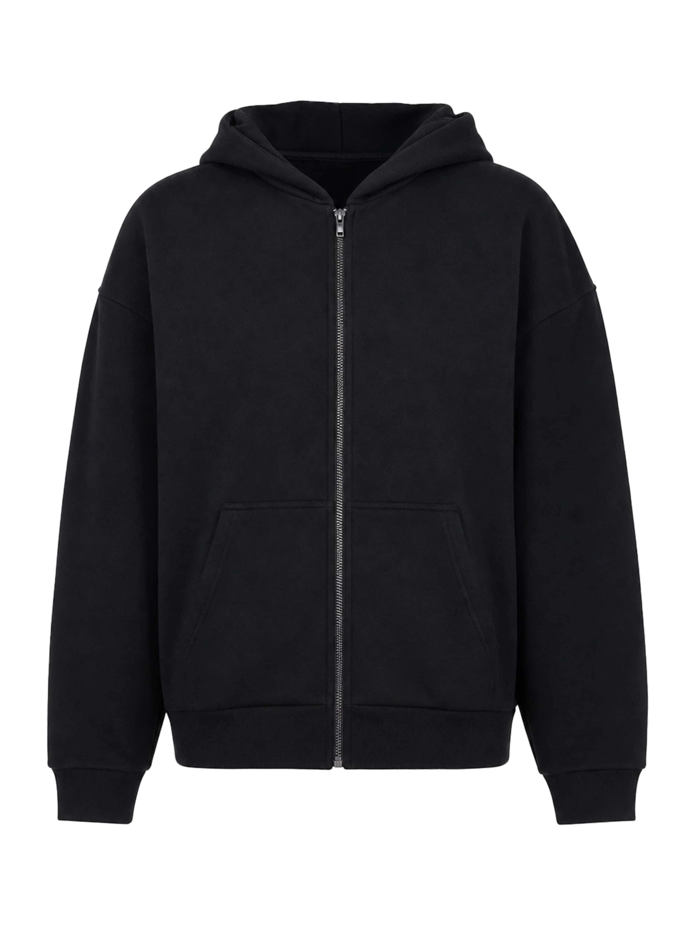 BRAVE SOUL Sweatjacke in Schwarz: Vorderseite