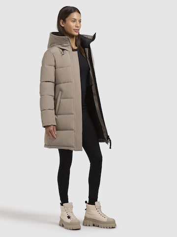 khujo Vinterfrakke 'FALTD' i beige