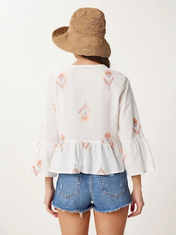Happiness İstanbul Bluse in Weiß