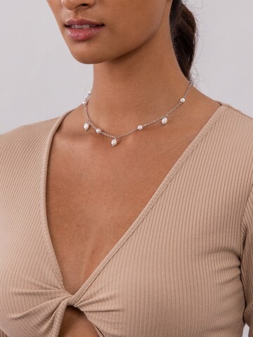 PURELEI Ketting 'Pearl Drop' in Zilver: voorkant